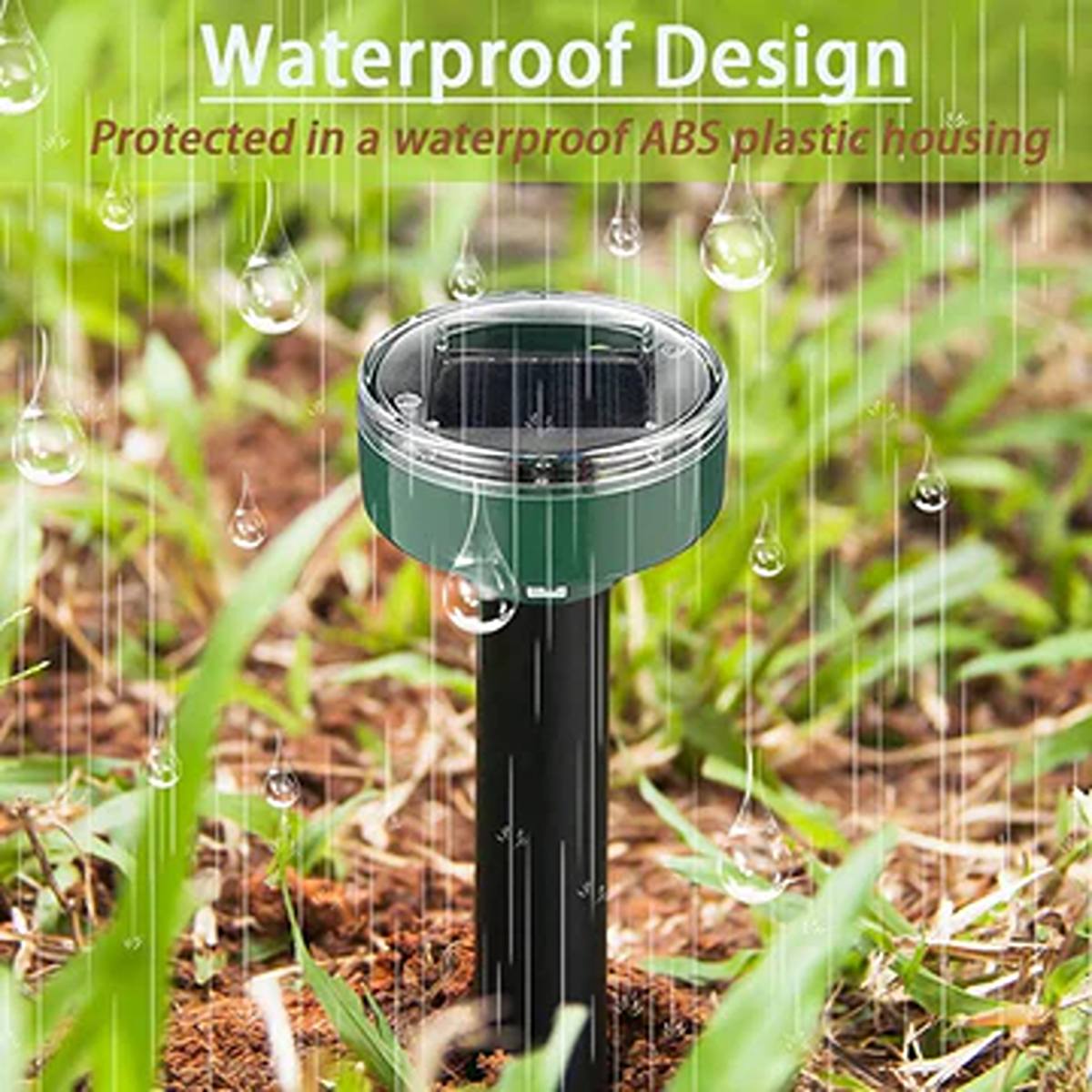 1+1 CADOU Aparat Cu Incarcare Solara Anti Daunatori, Pentru Cartite, Gradina, Cu Tarus, Verde