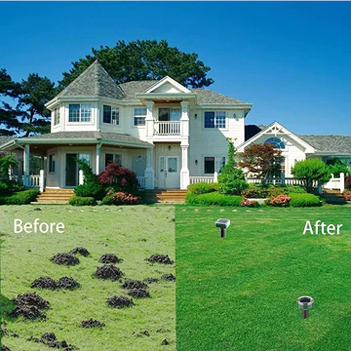 1+1 CADOU Aparat Cu Incarcare Solara Anti Daunatori, Pentru Cartite, Gradina, Cu Tarus, Verde