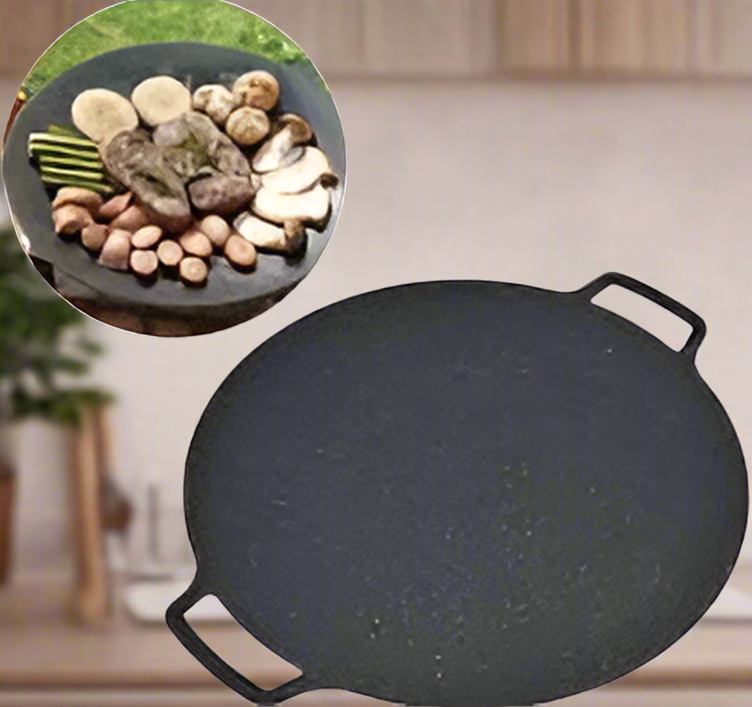 Plită Rotundă Coreeană , pentru grătar, diametru 36 cm, negru