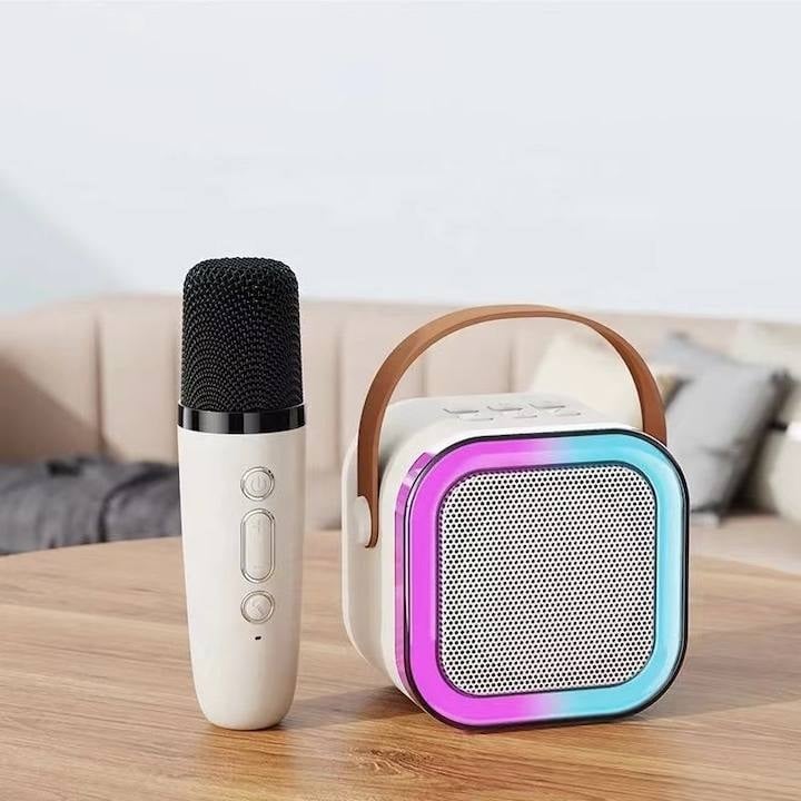 Boxa Karaoke cu 2 Microfoane pentru Copii, Roz