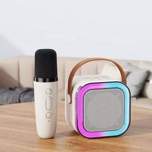 Boxa Karaoke cu 2 Microfoane pentru Copii, Roz