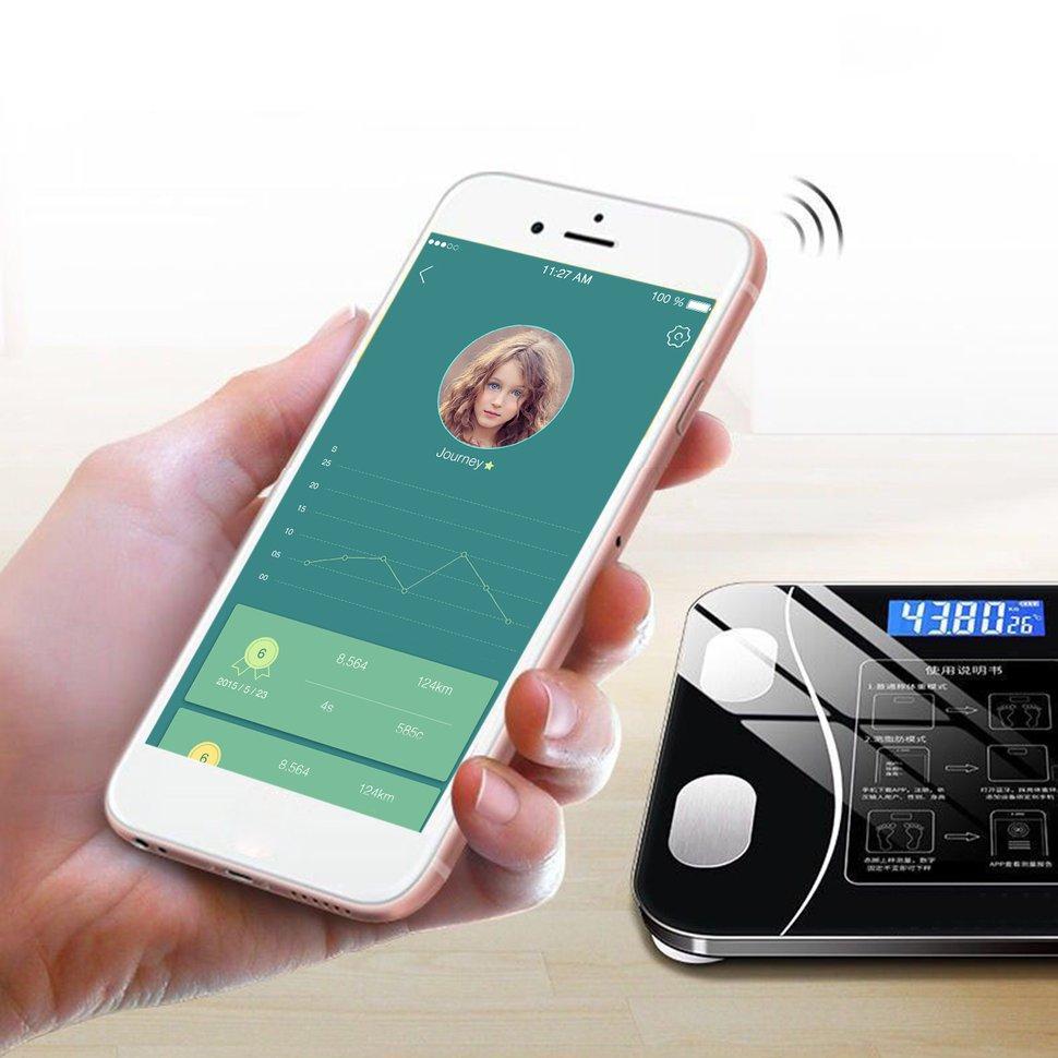Cantar corporal inteligent cu ecran digital și aplicație Smart