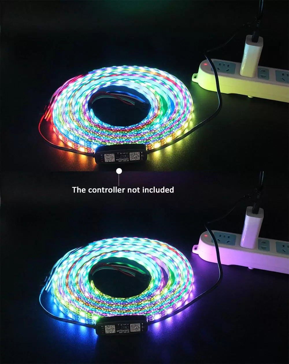 Kit Banda Led RGB 5050 cu USB JRH- Lungime 5M, 155 LED-uri,Telecomanda, pentru TV, PC, Auto, IP65,
