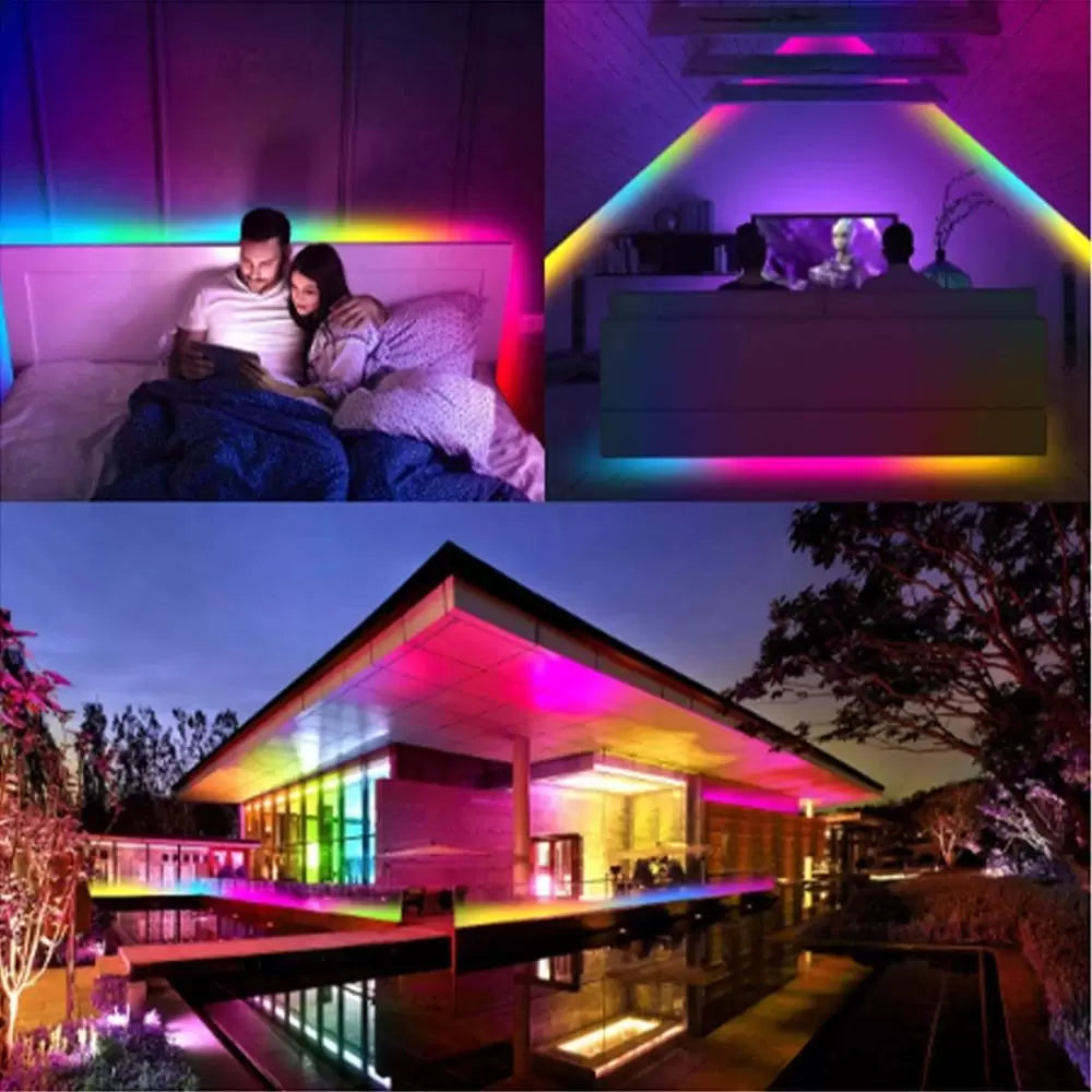 Kit Banda Led RGB 5050 cu USB JRH- Lungime 5M, 155 LED-uri,Telecomanda, pentru TV, PC, Auto, IP65,