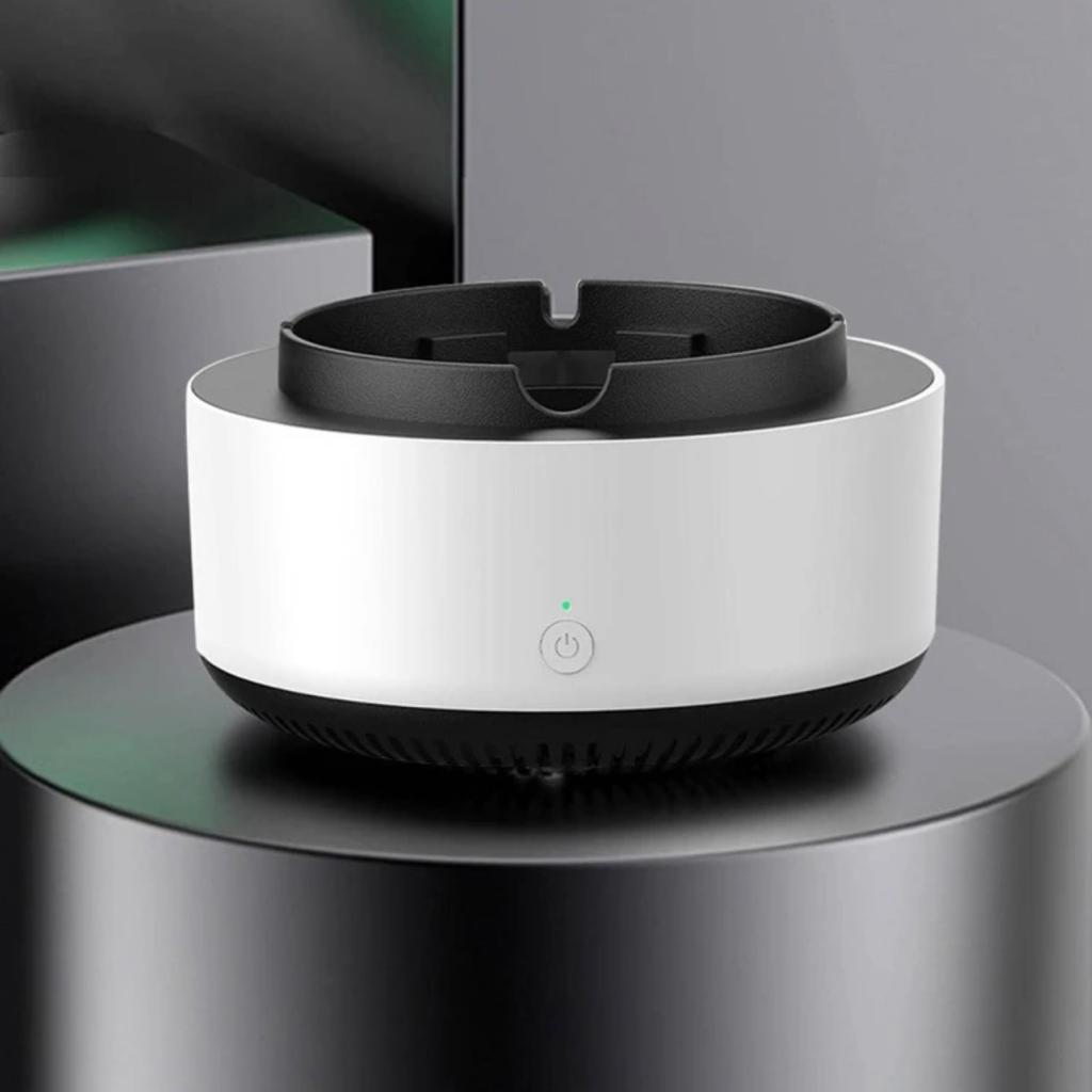 Scrumiera electrica inteligenta ,cu aspiratie, alimentare baterii AA