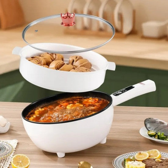 Tigaie Electrica Inteligenta Migas - 3L, Multifunctionala, Panou Control, 26cm, Prajire, Fierbere, Aburire, Mentinerea Caldurii