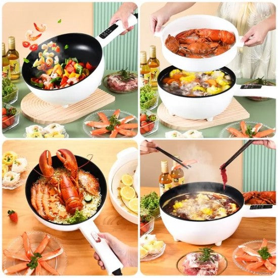 Tigaie Electrica Inteligenta Migas - 3L, Multifunctionala, Panou Control, 26cm, Prajire, Fierbere, Aburire, Mentinerea Caldurii