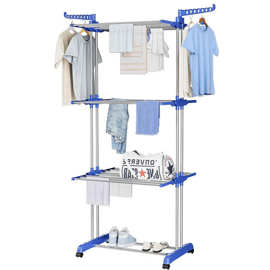 Uscator vertical, mobil si pliabil pentru rufe cu suport umerase, inaltime 173cm