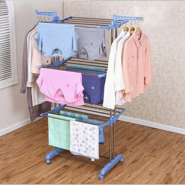 Uscator vertical, mobil si pliabil pentru rufe cu suport umerase, inaltime 173cm