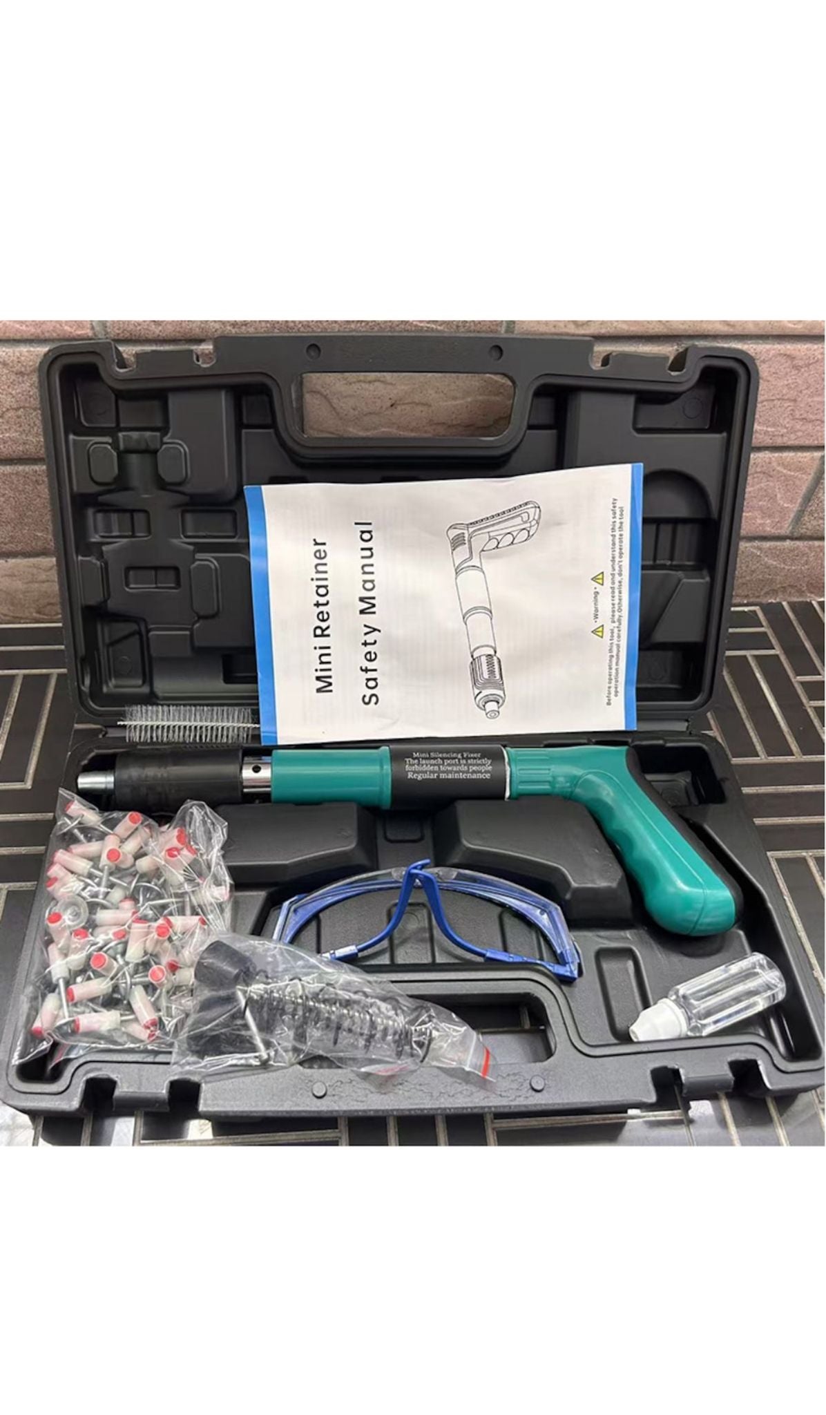 Pistol de cuie manual, 5 viteze, 50 cuie incluse
