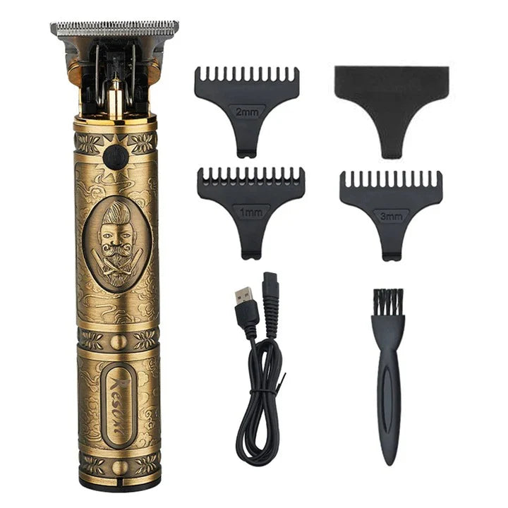 Set Aparat Tuns Cu Precizie Pentru Contur + Aparat De Ras Electric Cu Incarcare USB