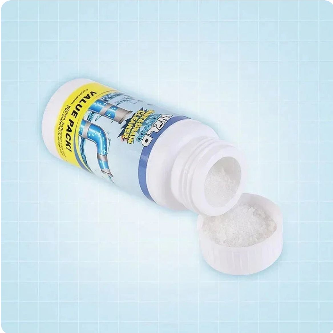 Set 5 Bucati recipiente cu granule 100g pentru desfundat scurgeri – puternic și practic..