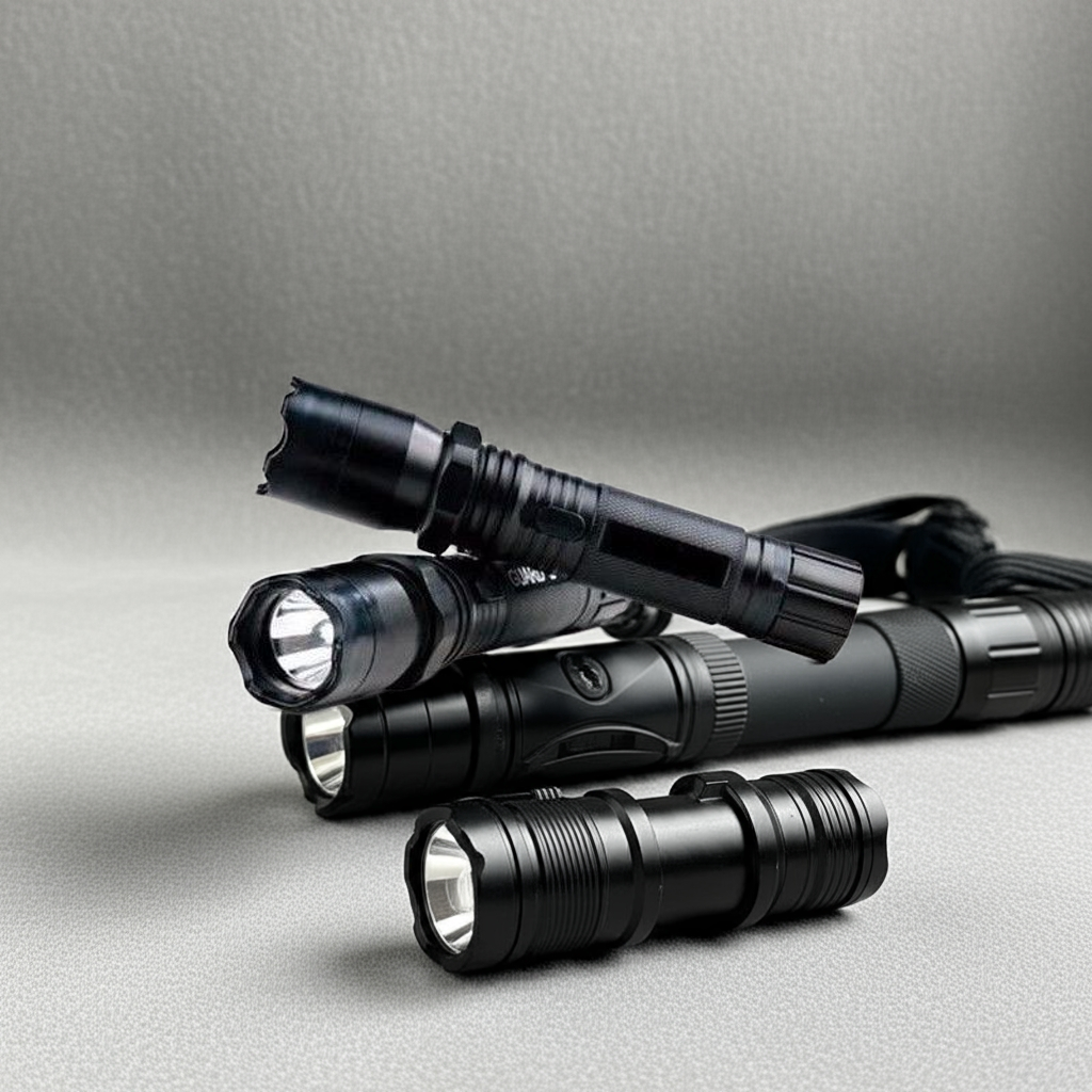 Lanterna electrosoc , LED, Aluminiu, Reincarcabila