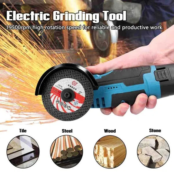 Mini Polizor Unghiular Electric cu 2 Acumulator,Flex Portabil, 12V, Disc 76MM