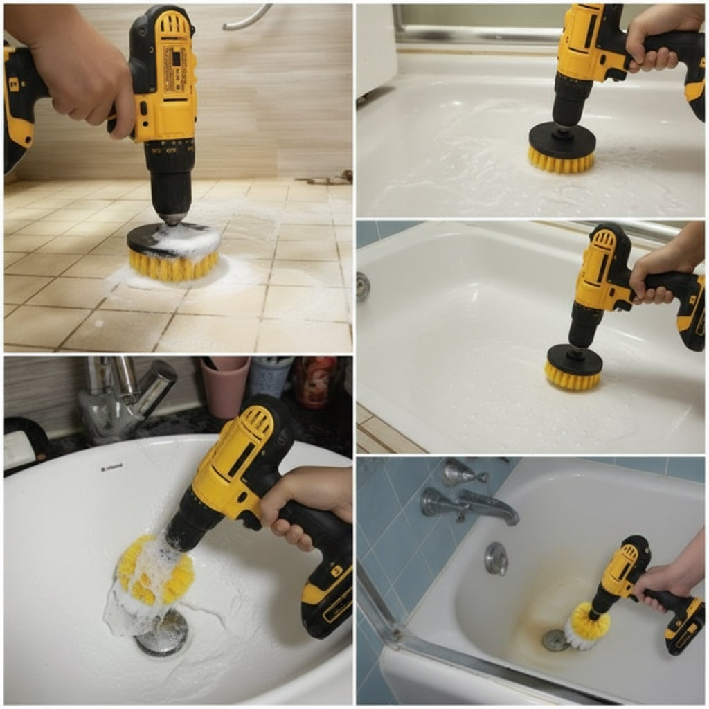 Set 3 Perii Curatare Cu Adaptor Pentru Bormasina/Autofiletanta.