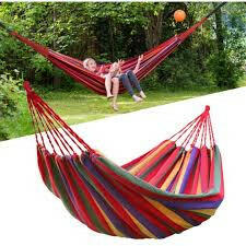 Hamac multicolor din bumbac cu husa de transport