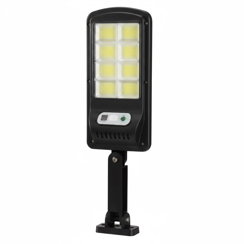Lampa LED Solară COB 160 LED-uri cu Senzor de Mișcare, Autonomie 12-14 ore, IP65.