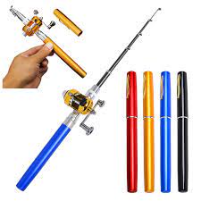 Mini Undiță Telescopică de buzunar portabilă cu mulinetă de pescuit
