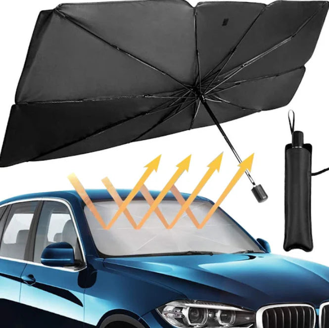 Parasolar Pliabil Tip Umbrela Pentru Parbrizul Masinii 79 X 130 Cm