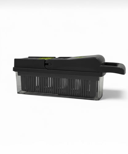 Razatoare Multifunctionala 2 in 1 pentru legume si fructe, 16 de piese, Cu functie de caserola, Lame din otel inoxidabil si maner protectie