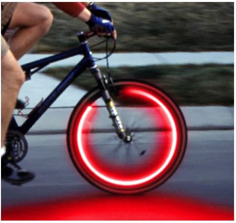 Set 2 X Lumini Led Pentru Roti Bicicleta Fireflys, Culoare Roz.Verde