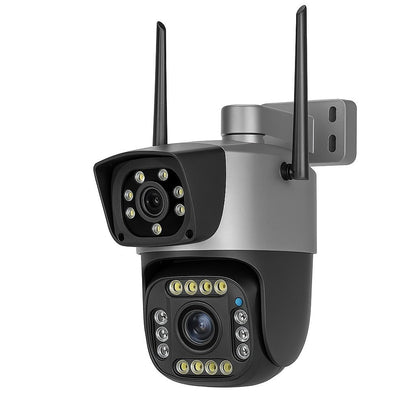 Camera IP Wi-Fi, 8MP, PTZ, Dubla Lente, Zoom Optic, Night Vision, Gri
