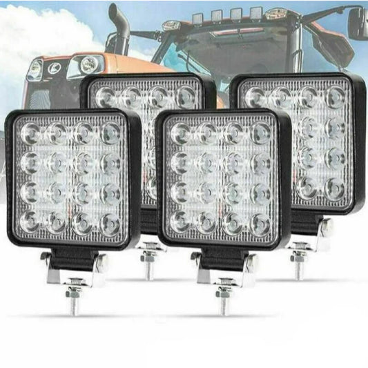 Set 8 Proiectoare 16 LED 48W Auto OFF-ROAD, IP 67