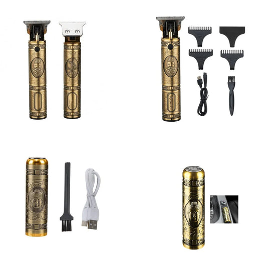 Set Aparat Tuns Cu Precizie Pentru Contur + Aparat De Ras Electric Cu Incarcare USB