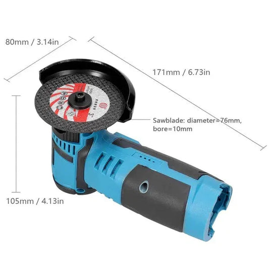 Mini Polizor Unghiular Electric cu 2 Acumulator,Flex Portabil, 12V, Disc 76MM