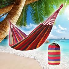 Hamac multicolor din bumbac cu husa de transport