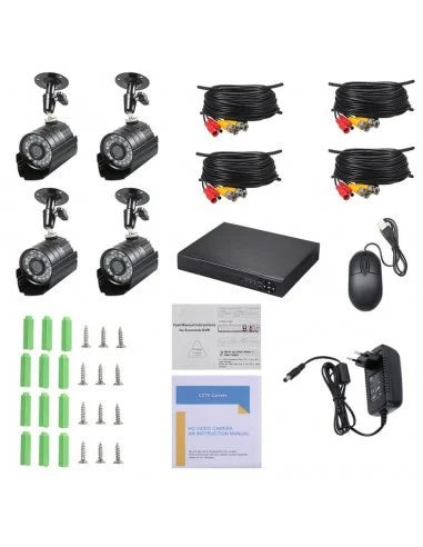 Kit supraveghere 4 camere CCTV Ahd, interior-exterior
