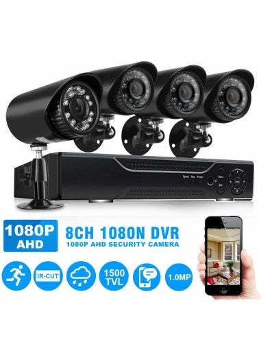 Kit supraveghere 4 camere CCTV Ahd, interior-exterior