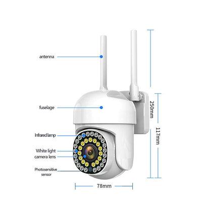Pachet  x3 Camere Wifi de Exterior  + x3 Card 32 GB, Vizualizare Live pe Telefon, Night Vision, Senzor de Miscare.