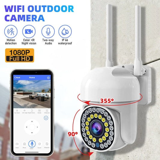 Pachet  x3 Camere Wifi de Exterior  + x3 Card 32 GB, Vizualizare Live pe Telefon, Night Vision, Senzor de Miscare