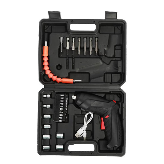 Set 48 Surubelnite Electrice Wireless, MorFansi, 3.6V/50W, Reincarcabile, Cu Cutie Depozitare Si Cablu De Incarcare USB, Negru